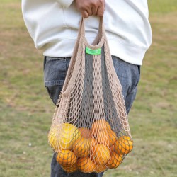OEM/ODM Reusable Mesh Shopping Tote – Multipurpose Beach, Fruit, and Vegetable Sack Bag, Foldable & Washable, Made from Polyester, RPET, or Cotton, Low MOQ