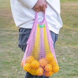 OEM/ODM Reusable Mesh Shopping Tote Beach Toy Net Bag – Foldable, Washable, Portable, and Fashionable, Available in Polyester, RPET, or Cotton Materials, Low MOQ