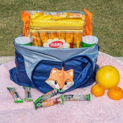 Customizable Cute Fox Pouch Reusable Grocery Bag Durable Easy-Fold Machine Washable 100% Needle Detection Compliant