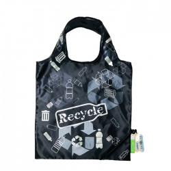 Custom RPET Portable Foldable Shopping Bag, Made from Recycled Water Bottles, Reusable & Washable, Ideal for Shopping, Gifts, Decorations, and Fashion Accessories