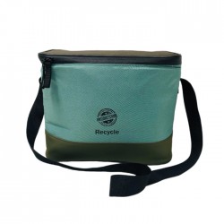 Antibacterial Renew Rpet Ice Cooling Portable Thermal Cooler Lunch Bag with Zipper Closure