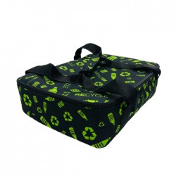 100% Rpet Reusable  Sustainable Thermal Insulated Cool Cooler Bag for Food Snack Drink