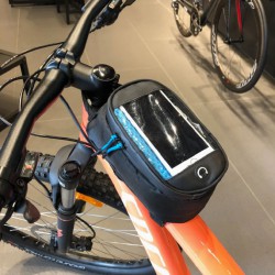 Antibacterial Waterproof Bike Phone Frame Bag - Eco-Friendly RPET with Easy Velcro Installation, Durable Front Handlebar Bag for Professional Cycling & Outdoor Sports