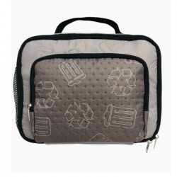 Green Insulated Cooler Bag Ultrasonic Hot Pressing 100% RPET Materials Tc Certificate Available