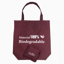 100% Biodegradable Shopping Bag Folded in a Square Pouch Reusable Zero Waste