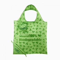 100% Biodegradable Shopping Bag Heat Transfer Printing Folded in a Heart Pouch