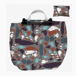 Custom Logo Design Printing Minimalist Design Recyclable Folding Shopping Cart Bag