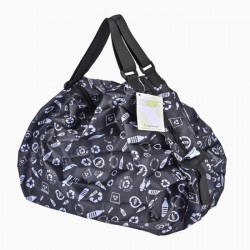 Foldable Polyester RPET Reusable Shopping Bag Fold Tote Grocery Bag