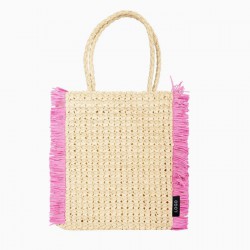 Recycled Paper Straw Woven Bag Handcrafted Women Shoulder Straw Bag for Beach Use